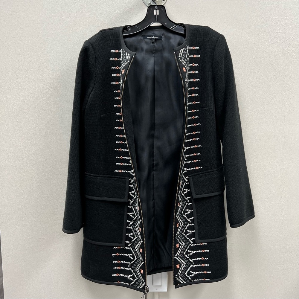 Nanette Lepore Zip Up Tribal Lined Coat - Picture 9 of 12